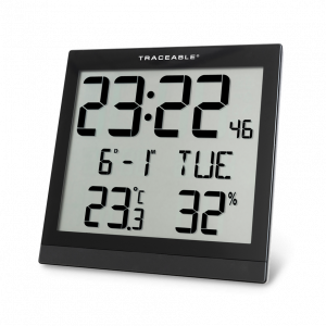 RELOJ DIGITAL C/TEMPERATURA Y HUMEDAD 12/24 HRS