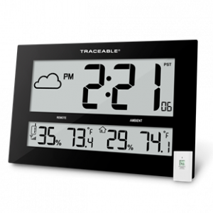 RELOJ DIGITAL C/TEMPERATURA Y HUMEDAD 12 HRS