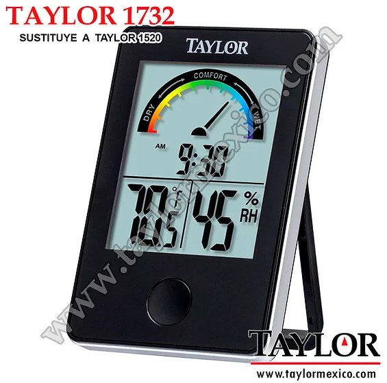 Termómetro con higrómetro digital interior-exterior Taylor 1732 