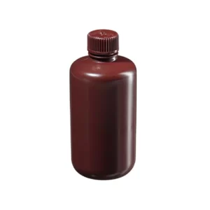 FRASCO POLIETILENO ALTA DENSIDAD 250ML AMBAR BOCA ANGOSTA C/TAPA DE POLIPROPILENO PAQUETE C/2 PIEZAS - NALGENE SKU: 2004-0008