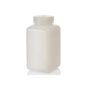 FRASCO POLIETILENO ALTA DENSIDAD 1LT CUADRADO BOCA ANCHA C/TAPON DE ROSCA DE POLIPROPILENO - NALGENE SKU: 2114-0032