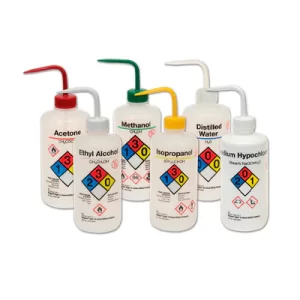 PIZETA (FRASCO LAVADOR) 500ML METANOL, BOCA ANGOSTA SALIDA SUPERIOR C/TAPA NATURAL, LDPE - NALGENE SKU: 2425-0503