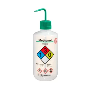 PIZETA (FRASCO LAVADOR) 1LT METANOL, BOCA ANGOSTA SALIDA SUPERIOR C/TAPA NATURAL, LDPE - NALGENE SKU: 2425-1003