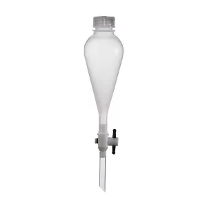 EMBUDO DE SEPARACION DE POLIPROPILENO 250ML FORMA PERA C/LLAVE DE TEFLON - NALGENE SKU: 4300-0250