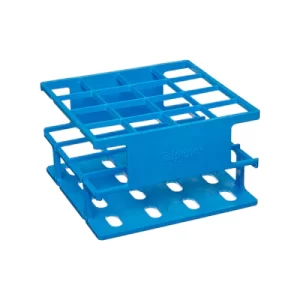 GRADILLA P/16 TUBOS 25MM DE PLASTICO MEDIA COLOR AZUL AUTOCLAVABLE - NALGENE SKU: 5972-0325