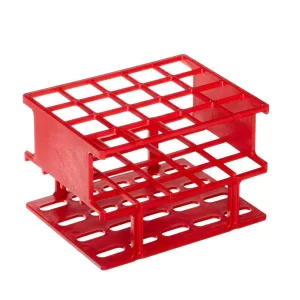 GRADILLA P/20 TUBOS DE 20MM HALF RACK PLASTICO ACETAL ROJO - NALGENE SKU: 5972-0520