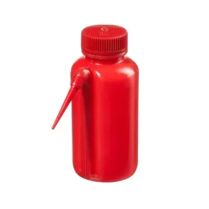 PIZETA (FRASCO LAVADOR) 250ML BOCA ANCHA SALIDA LATERAL, POLIETILENO BAJA DENSIDAD ROJO C/TAPON DE ROSCA DE POLIPROPILENO ROJO PAQUETE C/2 PIEZAS - NALGENE SKU: DS2408-0250