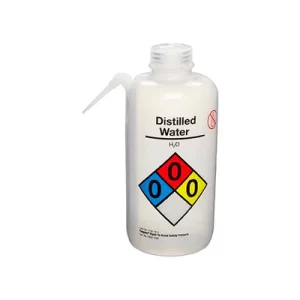PIZETA (FRASCO LAVADOR) 1LT ACETONA, BOCA ANCHA SALIDA LATERAL, POLIETILENO BAJA DENSIDAD C/TAPA DE POLIPROPILENO ROJA - NALGENE SKU: 2436-1001