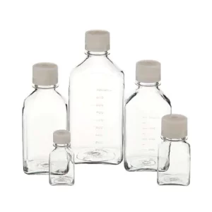 FRASCO PETG 1LT TRANSPARENTE CUADRADO P/MEDIO DE CULTIVO C/TAPON SEPTUM ESTERIL - NALGENE SKU: 342023-1000