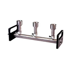 COLECTOR DE VACIO DE ACERO INOXIDABLE P/3 LUGARES C/LLAVE DE PASO DE TEFLON - NALGENE SKU: DS0345-0001