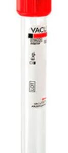 TUBO DE PLASTICO TAPON COLOR ROJO, 6ML, P/TOMA DE MUESTRA SANGUINEA